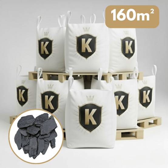 Paillette ardoise noire 30/70 mm – Pack 8 Big Bag +/- 1 m³ – 160 m² - Image 1