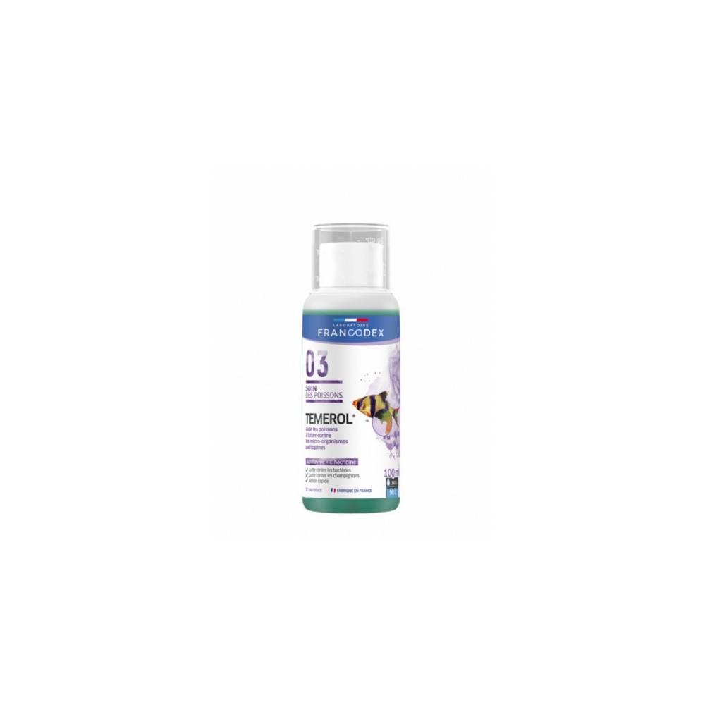 Francodex - Désinfectant général TEMEROL flacon de 100 ml pour aquarium - Imagen 2