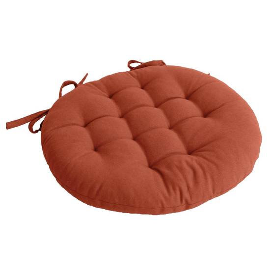 Enjoy Home - Galette de Chaise Piquée Uni "Panama" 38cm Terracotta - Image 1