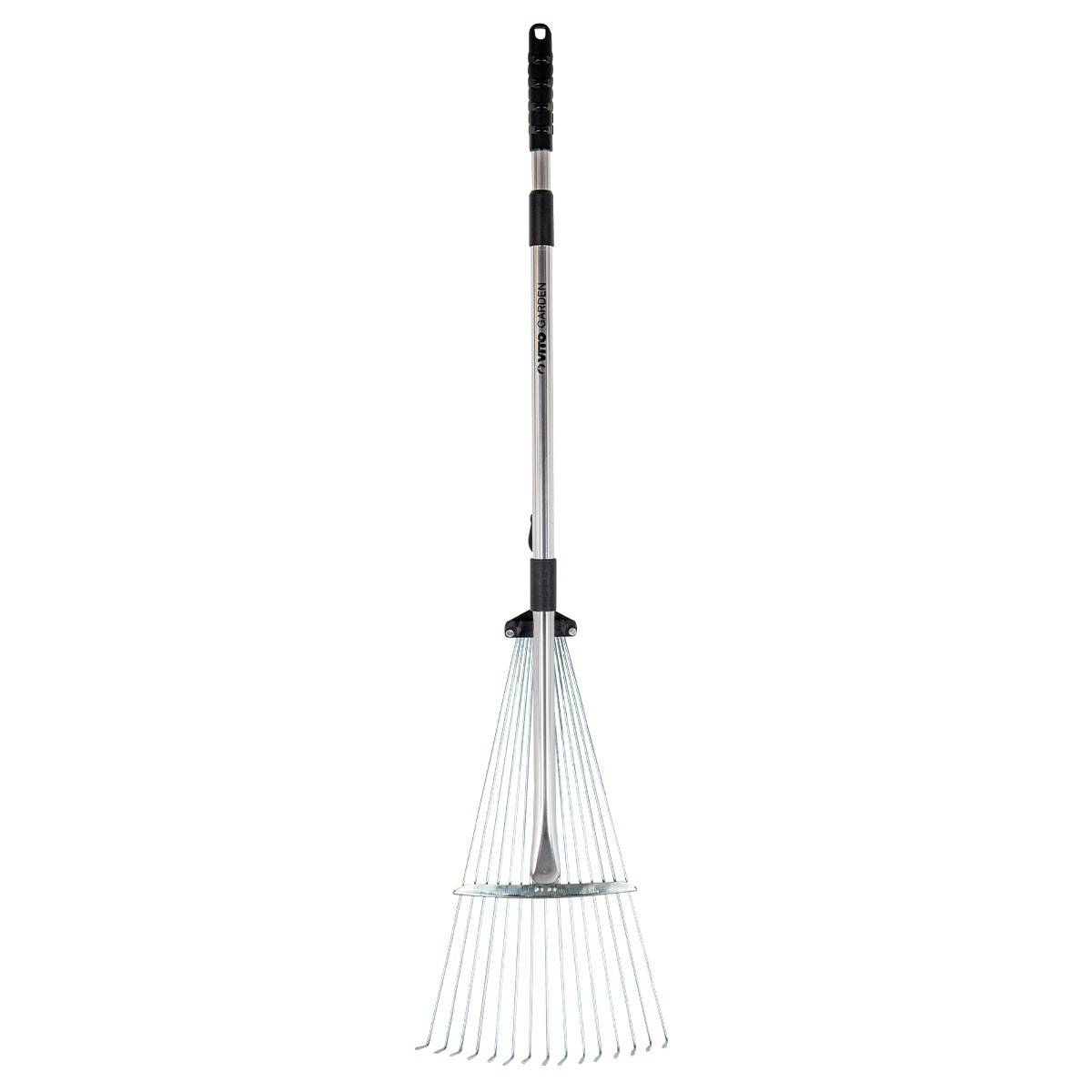 Balai à gazon aluminium 15 dents Manche télescopique 89.5 - 180 cm VITO - Imagen 2