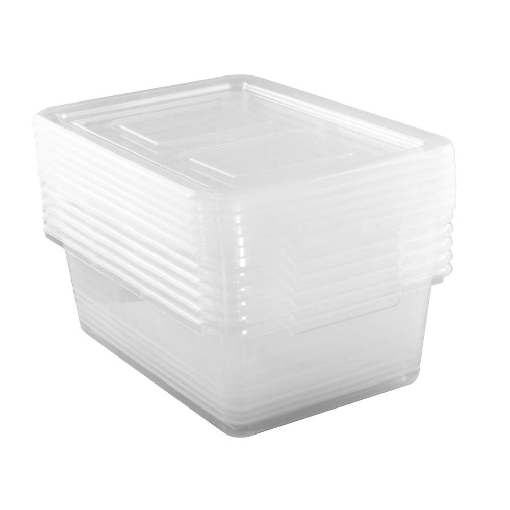 Lot de 6 boîtes en plastique 10L – Rangement pratique et empilable - FACILITYS - Image 2