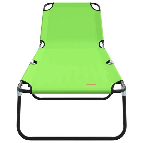 Set 2 Lits de Soleil Pliants Polyester Extérieur Vert – ComfortXL Outdoor Living - Image 5