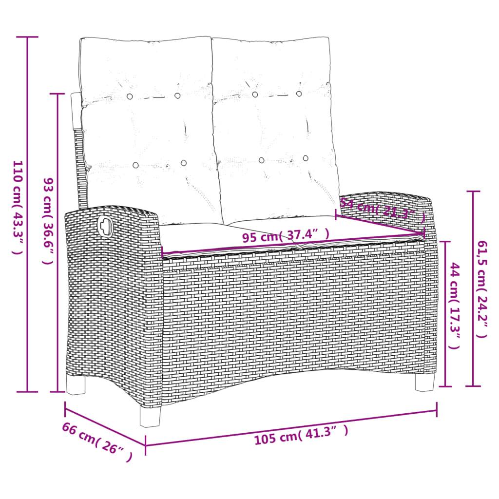 ComfortXL - Salon de Jardin 4 Personnes Convertible : Table Basse à Table Haute, Sièges Relax Inclinables Beiges – ComfortXL Outdoor Living - Image 3