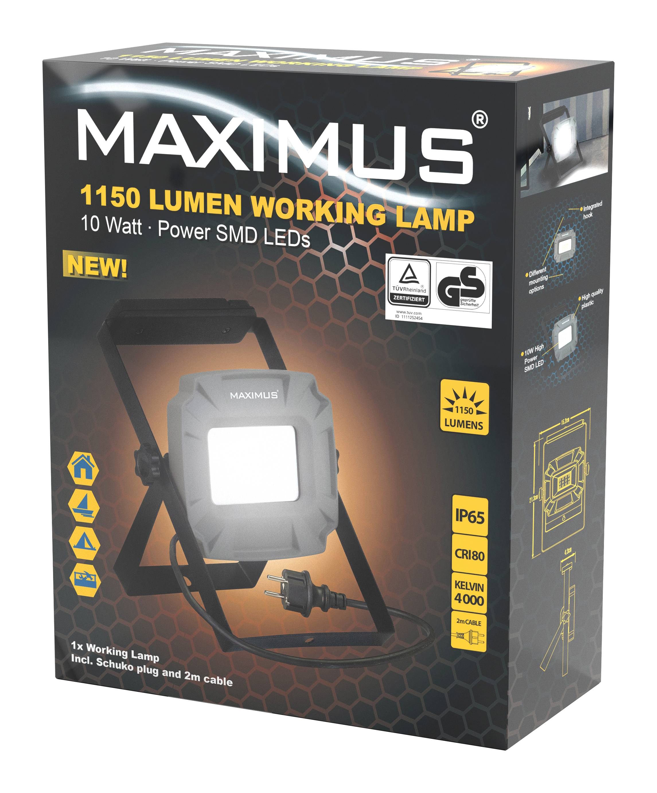 Maximus - Projecteur LED de chantier Maximus M-HV-WKL-004 - 1150lm - Imagen 1