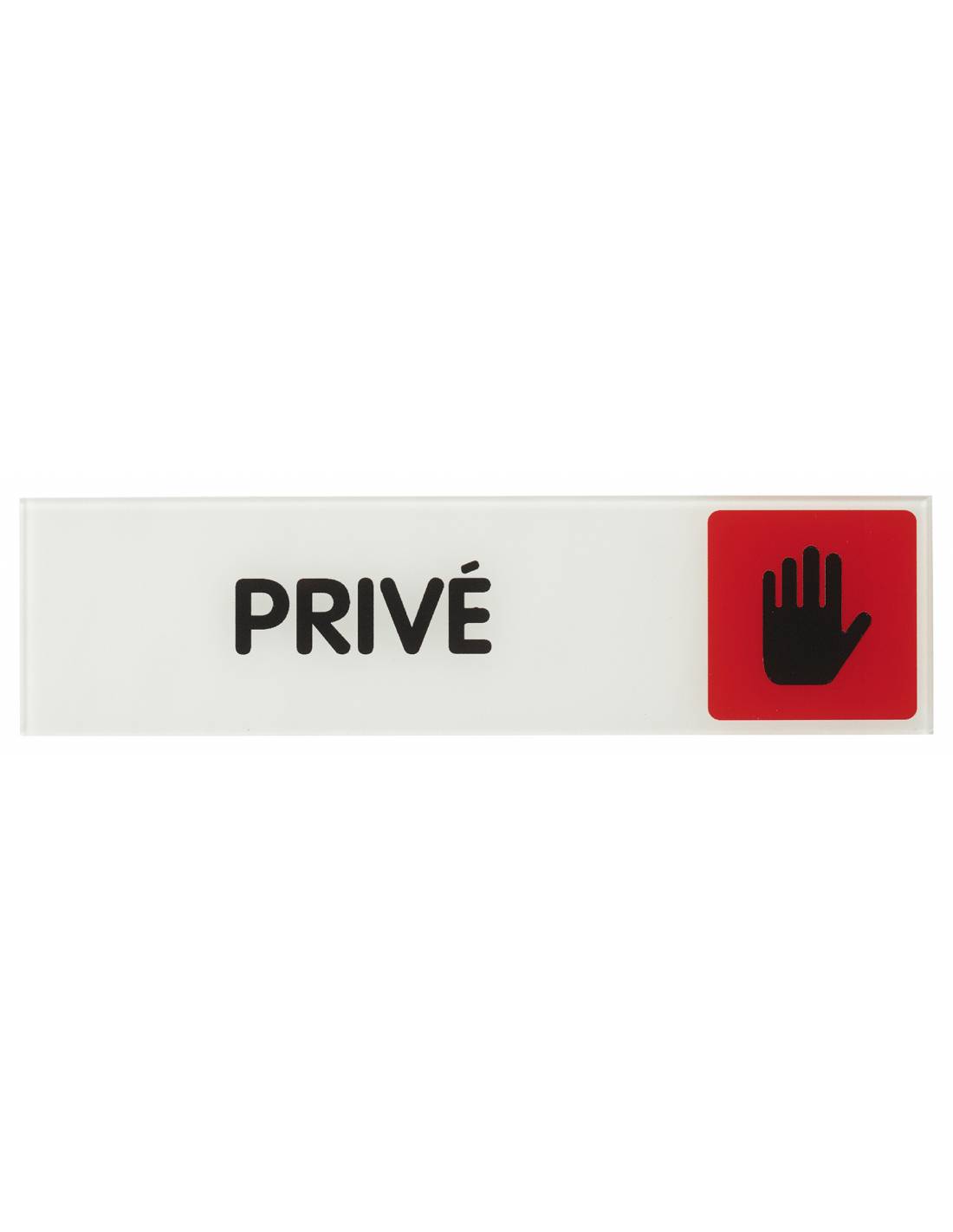Plaque de signalisation Privé, plexiglass adhésif, 170x45mm - THIRARD - Image 1
