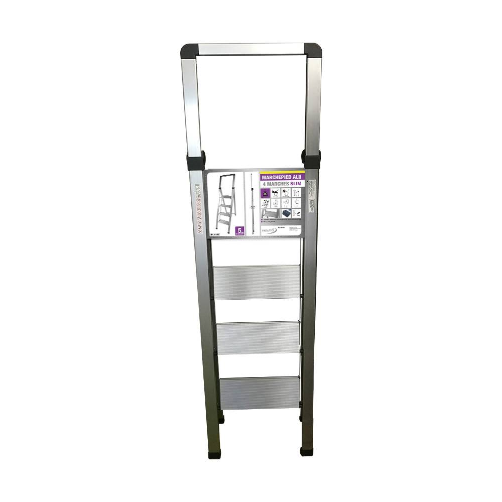 Facilitys - Escabeau 4 marches aluminium extra-slim - FACILITYS - Image 5