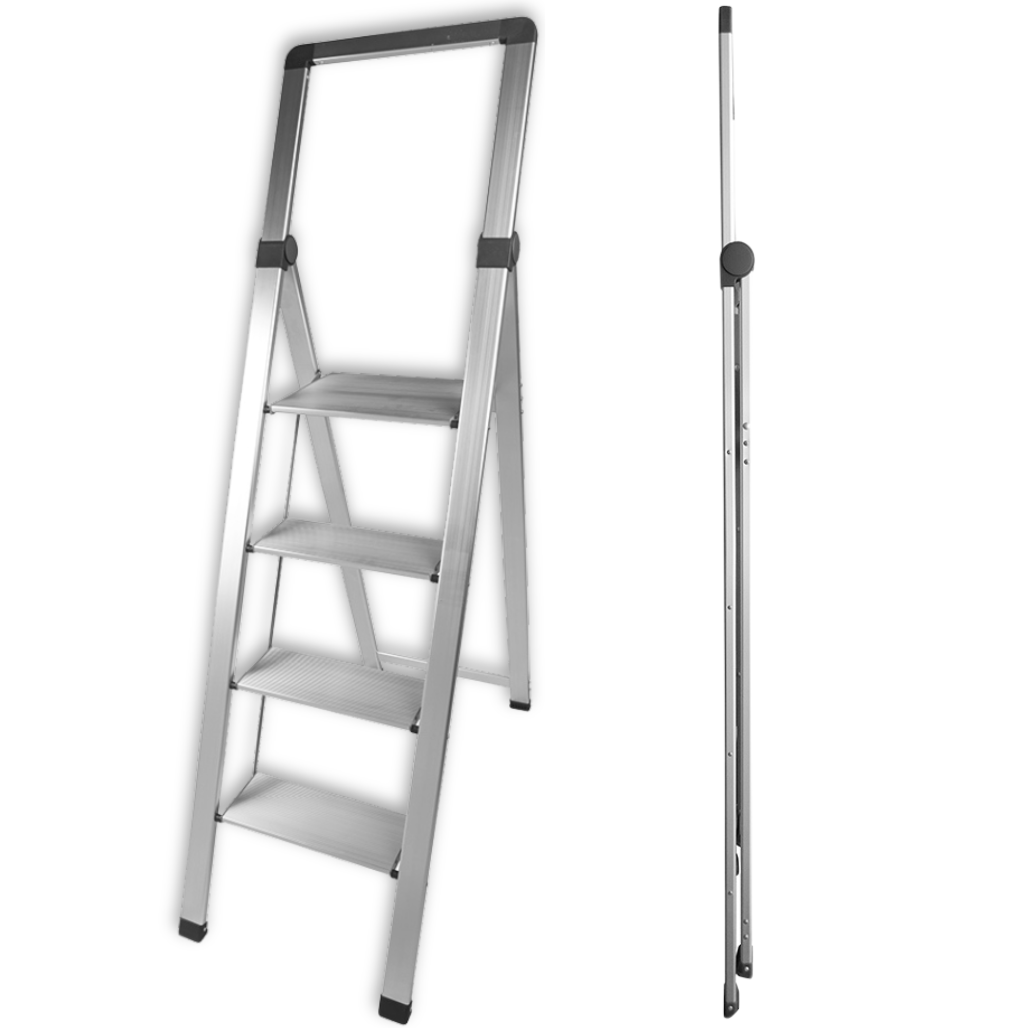 Facilitys - Escabeau 4 marches aluminium extra-slim - FACILITYS - Image 1