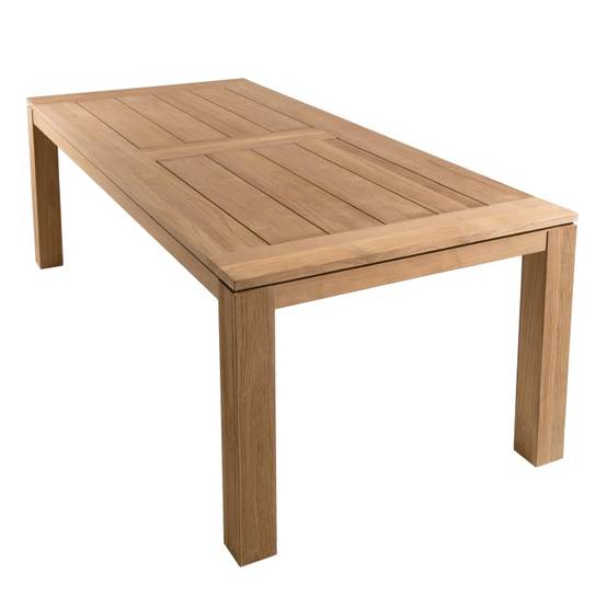 KIM - Table de jardin 6/8 personnes - DENVER 220 x 100 cm en bois Teck - Image 4