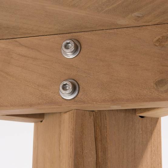 KIM - Table de jardin 6/8 personnes - DENVER 220 x 100 cm en bois Teck - Image 5