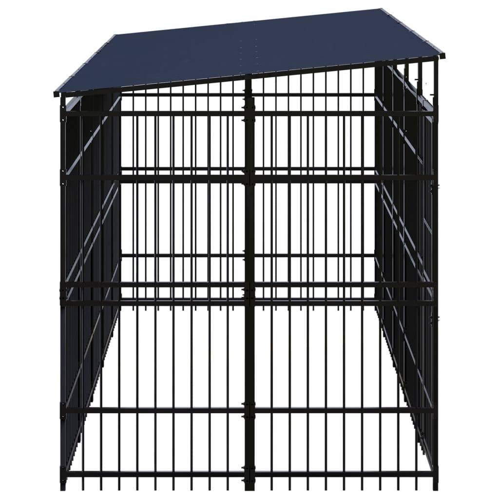 Vidaxl - Chenil d'extérieur avec toit pour chiens Acier 9,22 m² vidaXL 3097968 - Imagen 10