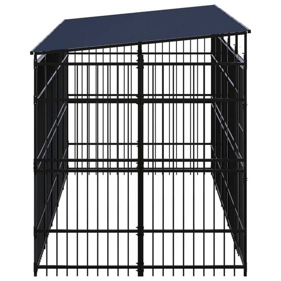 Vidaxl - Chenil d'extérieur avec toit pour chiens Acier 9,22 m² vidaXL 3097968 - Imagen 4