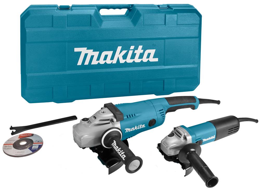 Coffret de 2 machines - Meuleuse Ø 125 mm 840 W + Meuleuse Ø 230 mm 2200 W - MAKITA - DK0053G - Image 1