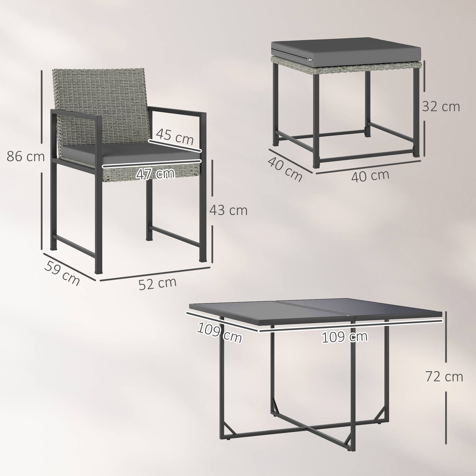 Salon de jardin extérieur en résine tressée 5 places, table en verre — free download