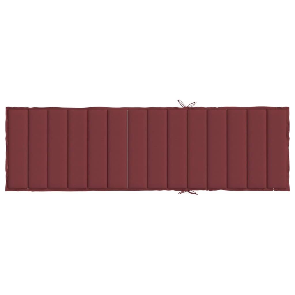 PANGIVO - Coussin de chaise longue polyester rouge bordeaux 200 x 50 x 4 cm - PANGIVO - Image 5
