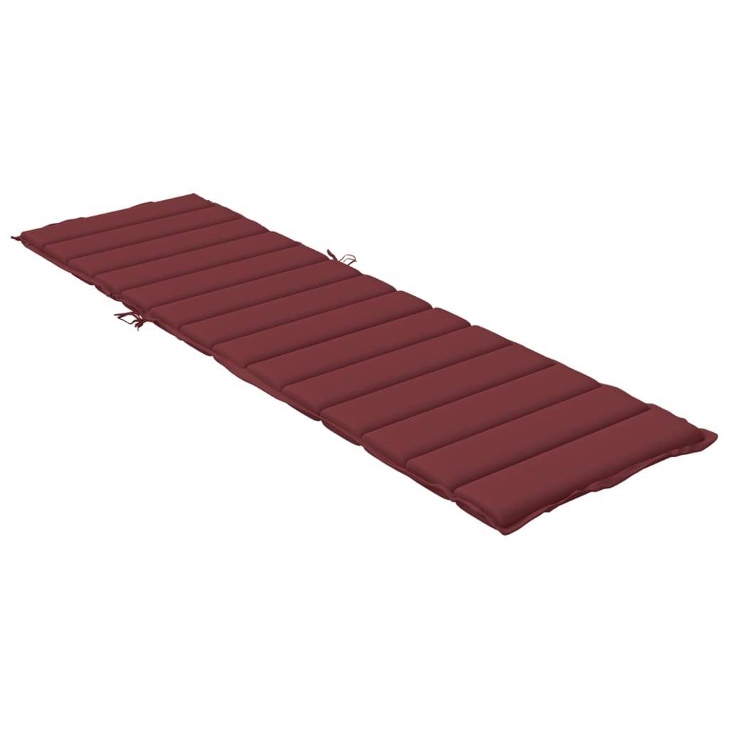 PANGIVO - Coussin de chaise longue polyester rouge bordeaux 200 x 50 x 4 cm - PANGIVO - Image 4