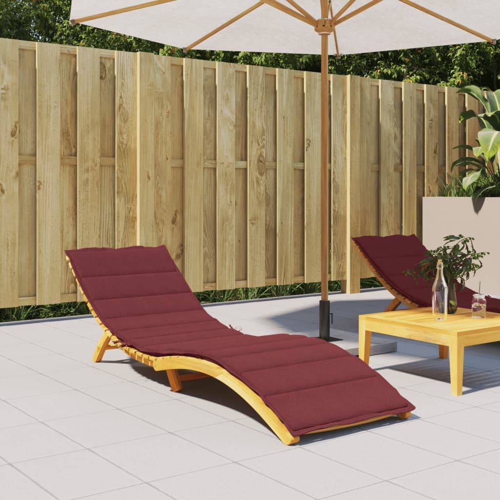 PANGIVO - Coussin de chaise longue polyester rouge bordeaux 200 x 50 x 4 cm - PANGIVO - Image 3