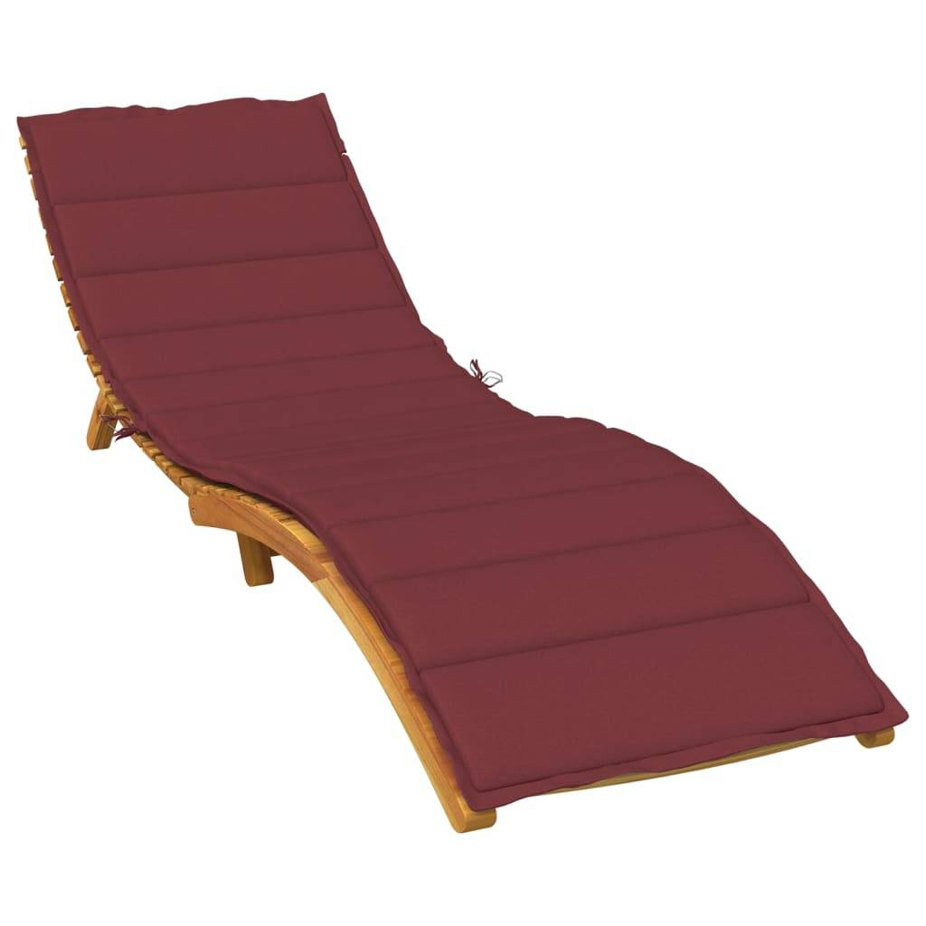 PANGIVO - Coussin de chaise longue polyester rouge bordeaux 200 x 50 x 4 cm - PANGIVO - Image 1