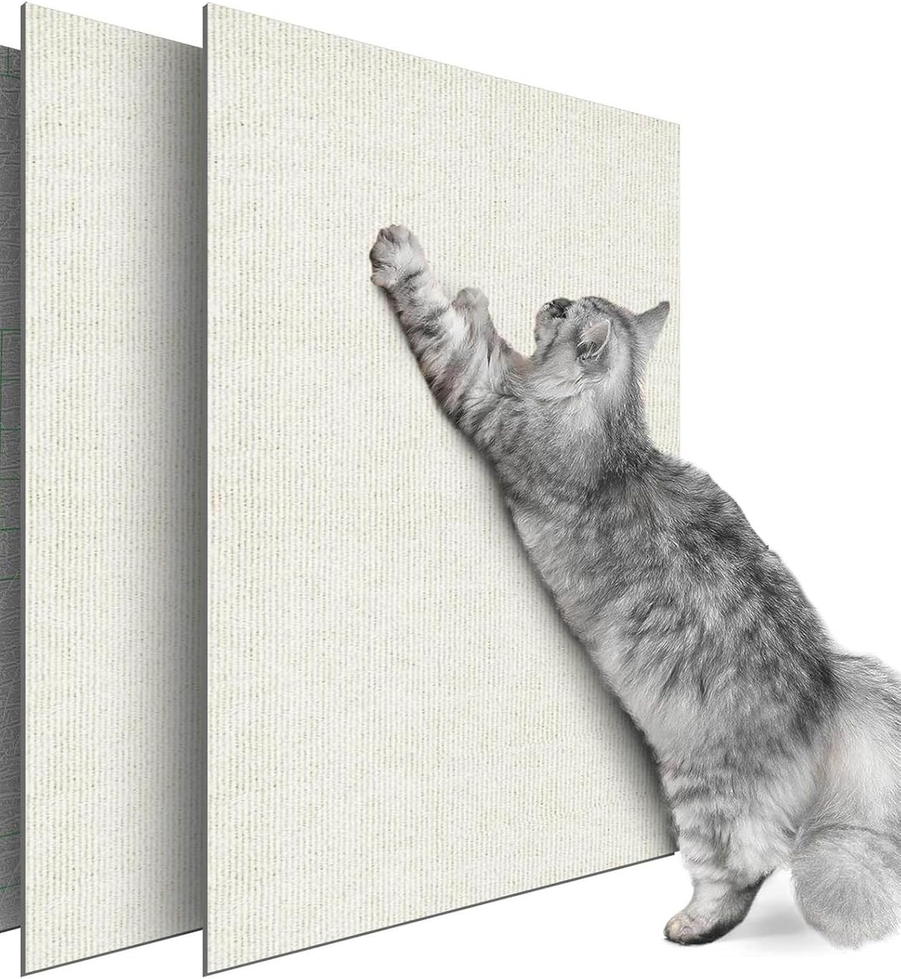 Griffoir pour chat autocollant , tapis de protection anti-griffures pour canapés, meubles, portes, murs, 30 x 100 cm (beige)-Lytech - Image 6