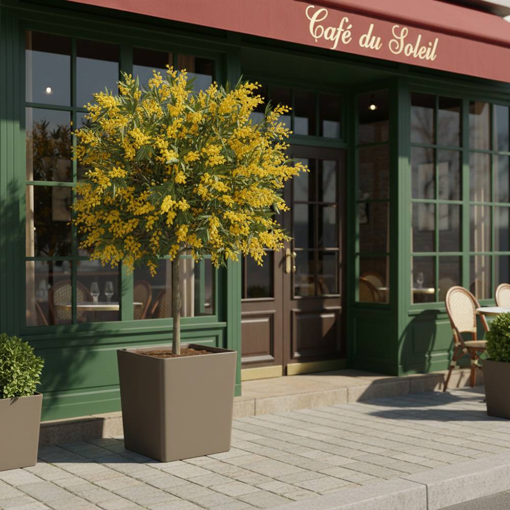 Pot de fleurs carré cubio h 50 cm-plast'up rotomoulage - Imagen 3