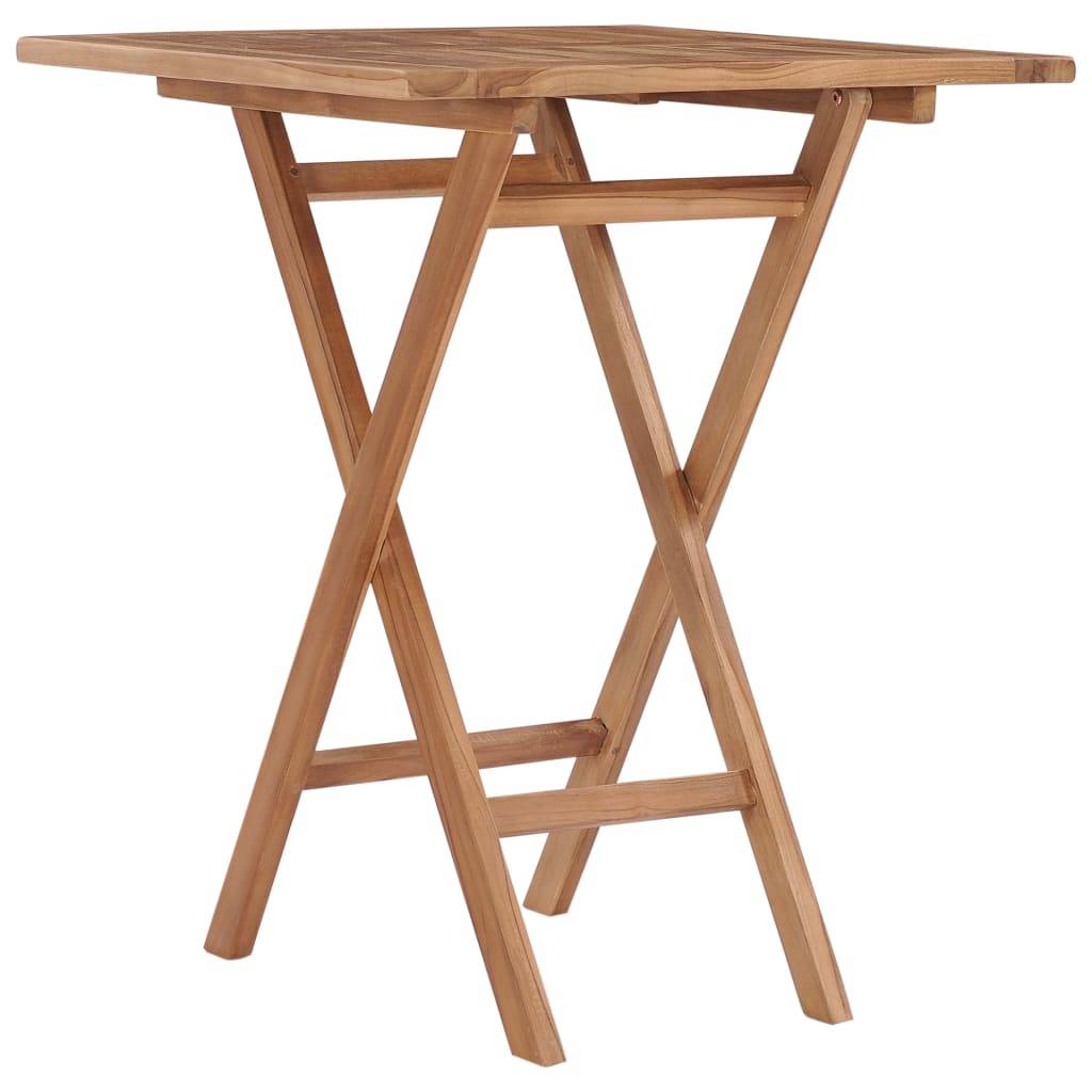 PANGIVO - Table pliable jardin bois de teck 60 x 60 x 75 cm, Poids :9.7kg - PANGIVO - Image 1