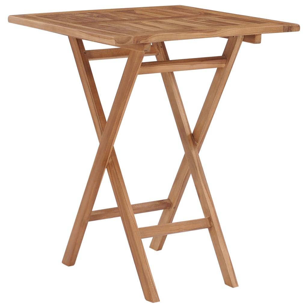 PANGIVO - Table pliable jardin bois de teck 60 x 60 x 75 cm, Poids :9.7kg - PANGIVO - Image 3