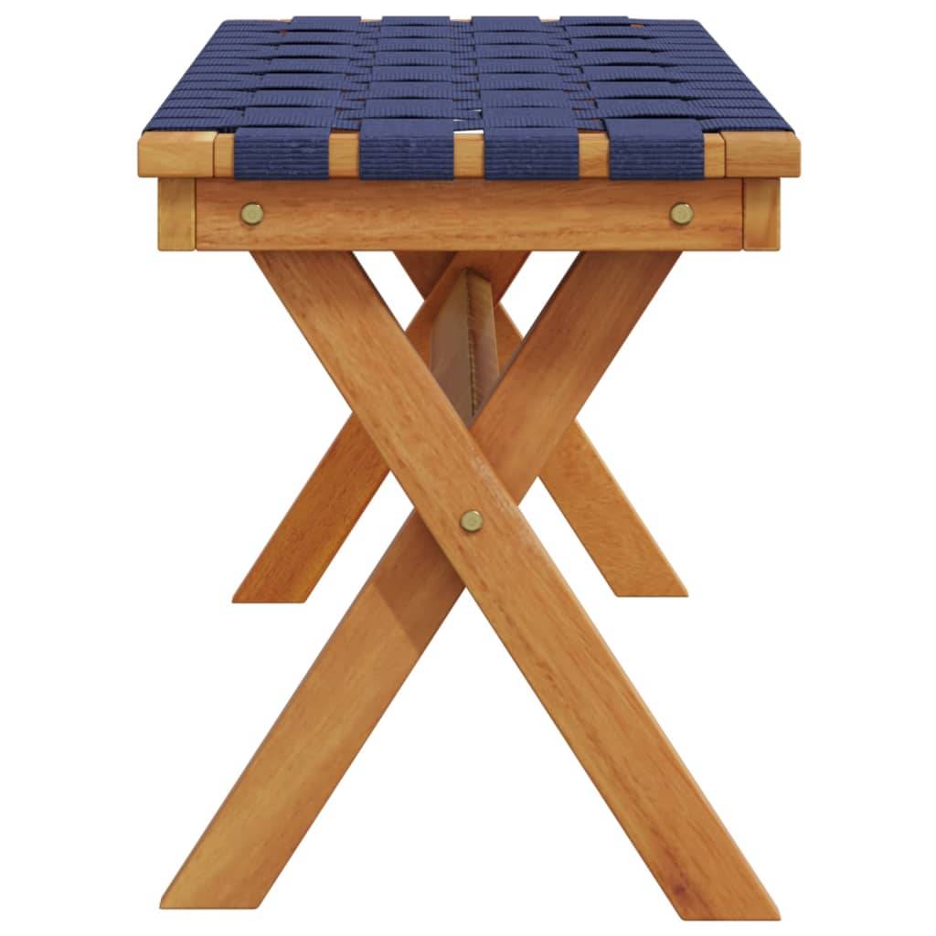 Banc de jardin - Banc d'extérieur - Banquette bleu foncé bois massif d'acacia et tissu - Image 4