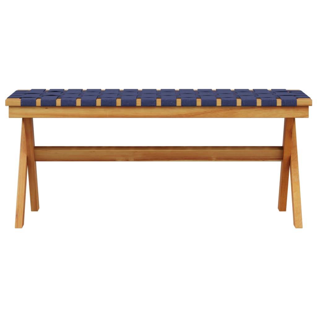 Banc de jardin - Banc d'extérieur - Banquette bleu foncé bois massif d'acacia et tissu - Image 3