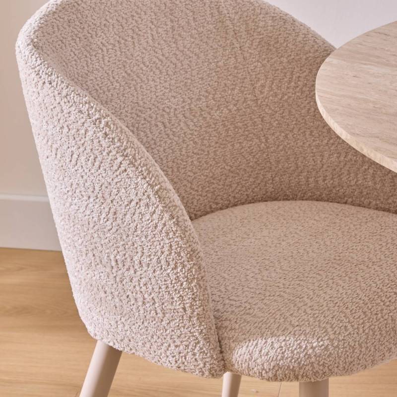 Atmosphera - Fauteuil "Celeste" beige L60xp54xH80cm - Atmosphera Créateur d'intérieur - Image 4