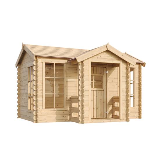 Timbela - Maison en bois pour enfants 241x187xH151cm / 2.63 m²- Maison de jeux pour l'extérieur - 19 mm d’épaisseur - Timbela M520 - Image 2