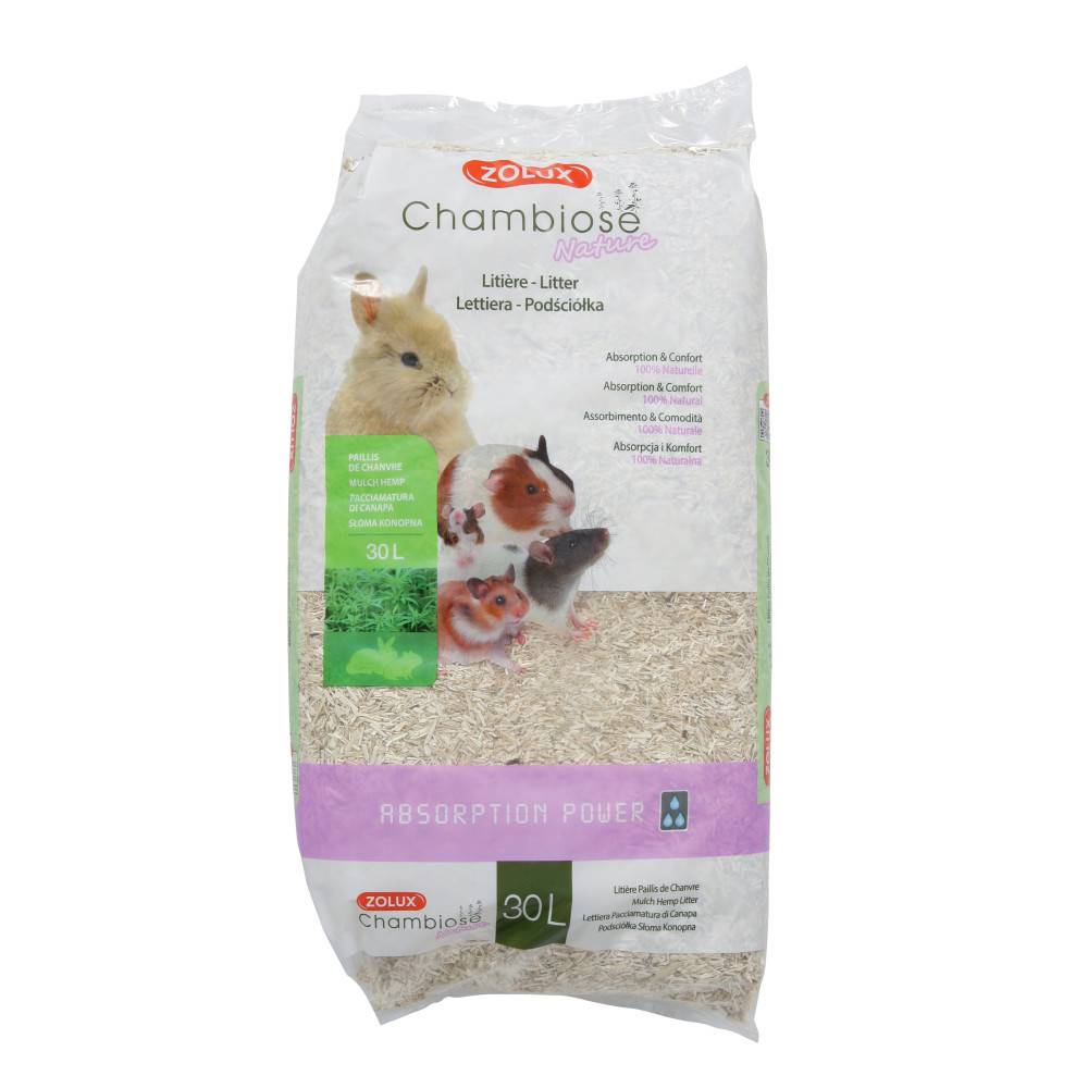 Zolux - Litière Chambiose nature  30 L -3 kg pour rongeur