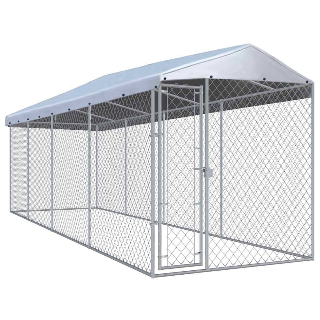 Vidaxl - Chenil extérieur avec toit pour chiens 760x190x225 cm vidaXL 145031 - Imagen 4