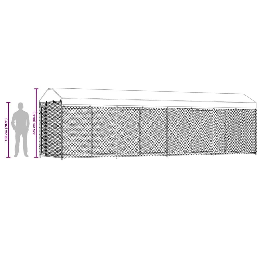 Vidaxl - Chenil extérieur avec toit pour chiens 760x190x225 cm vidaXL 145031 - Imagen 8