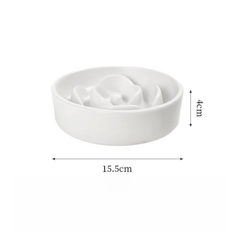 DtopbuyAge - Ecuelle anti glouton plastique blanc 15.5*15.5*4cm DtopbuyAge - Image 5