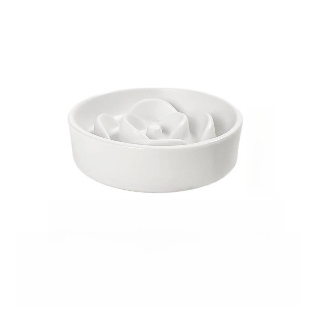 DtopbuyAge - Ecuelle anti glouton plastique blanc 15.5*15.5*4cm DtopbuyAge - Image 1