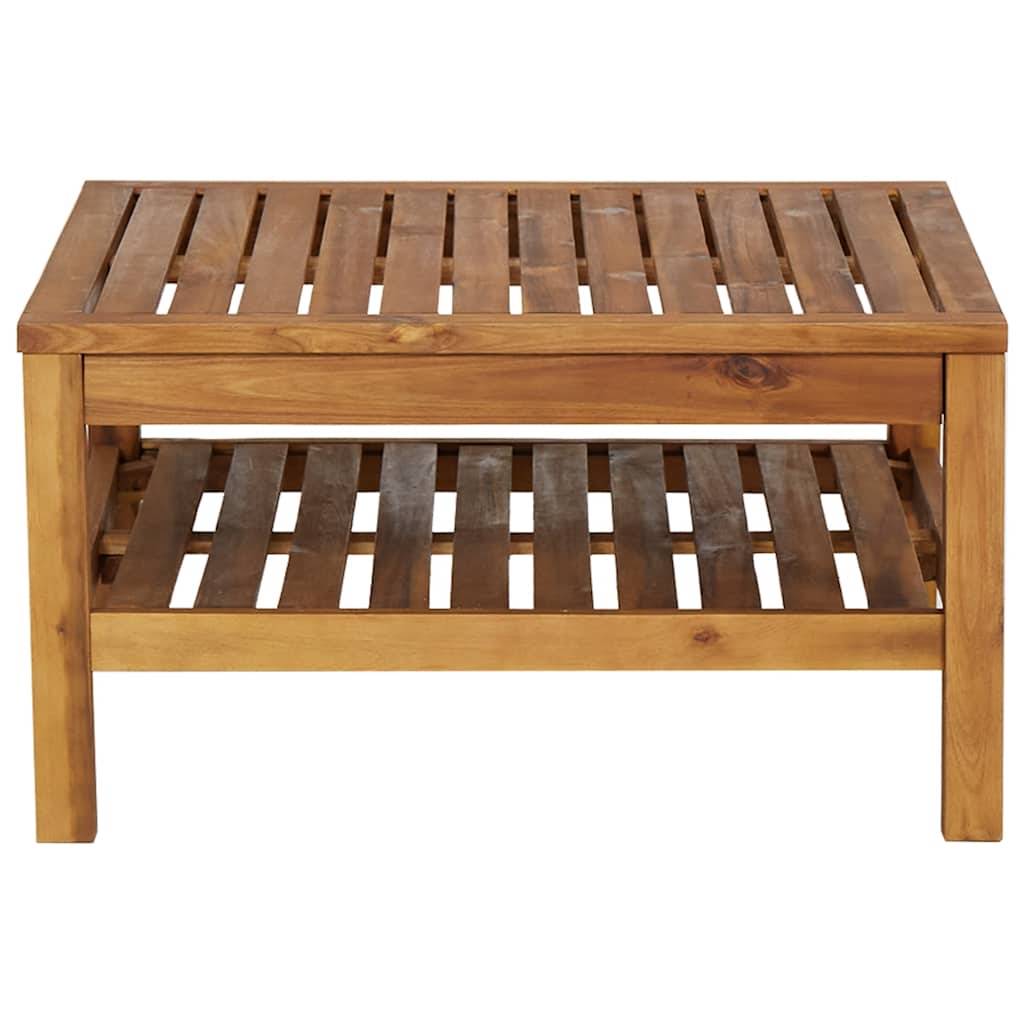 Ensemble de canapés 2 pcs | Canapé D'extérieur | Sofa De Jardin et coussins blanc crème Acacia solide Maison Chic - Image 9