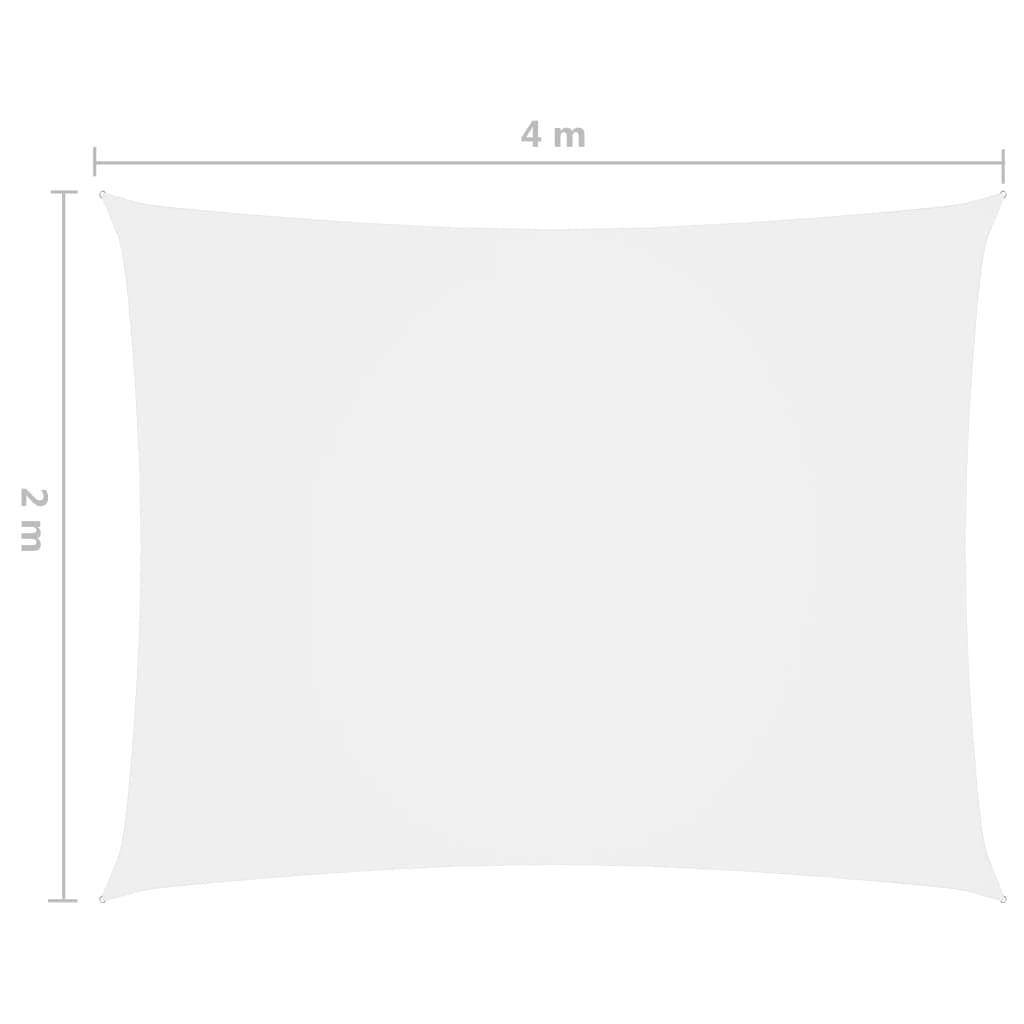 Helloshop26 - Voile toile d'ombrage parasol tissu oxford rectangulaire 2 x 4 m blanc - Imagen 6