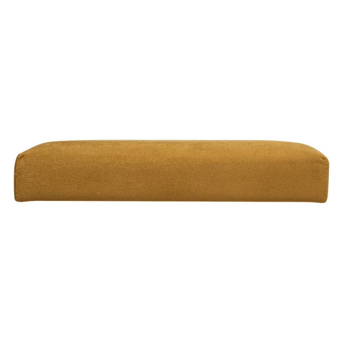 Atmosphera - Pouf pliant "Lilou" en velours 38x38cm jaune ocre - Atmosphera Créateur d'intérieur - Imagen 4