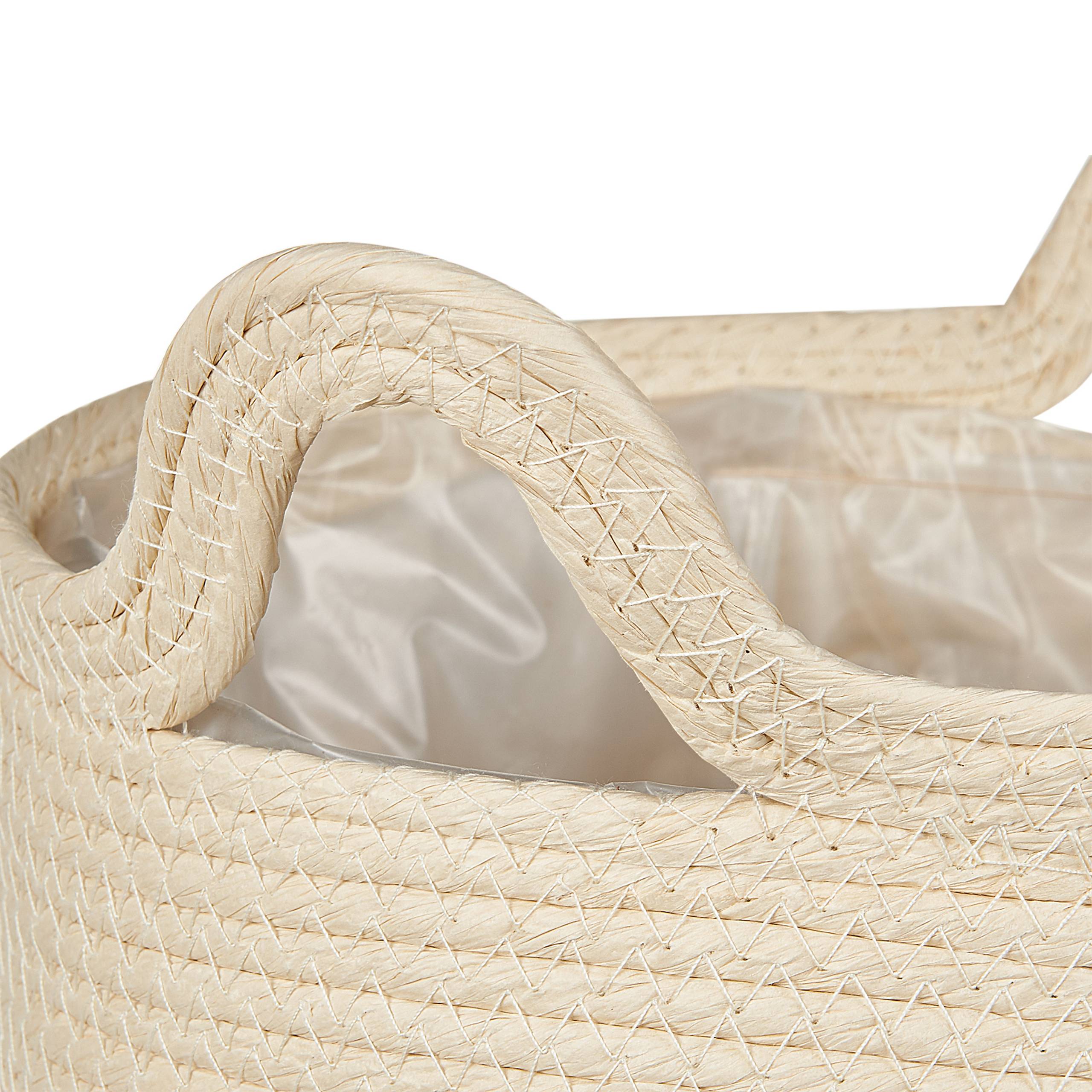 Beliani - Lot de 2 Paniers à Plantes Pots de jardinière en Herbier Marin Naturel Beige pour l'Intérieur Style Boho - Imagen 5