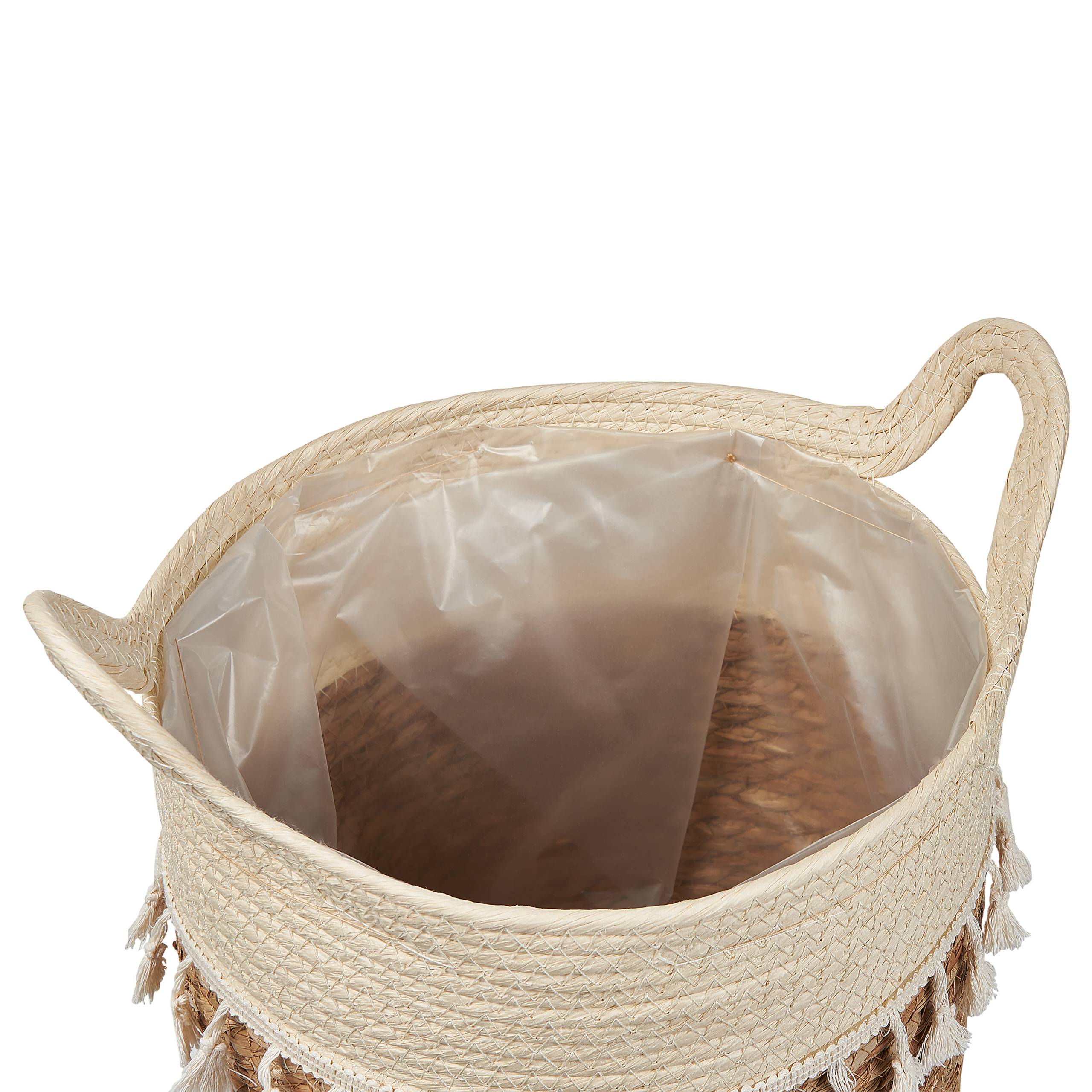 Beliani - Lot de 2 Paniers à Plantes Pots de jardinière en Herbier Marin Naturel Beige pour l'Intérieur Style Boho - Imagen 6