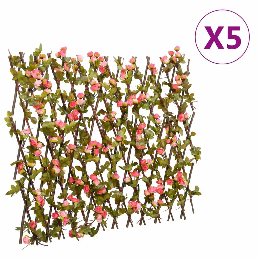 Lot de 5 Plante artificielle  Georges-Alain Rose L. 30  X H.  70   - P87211R