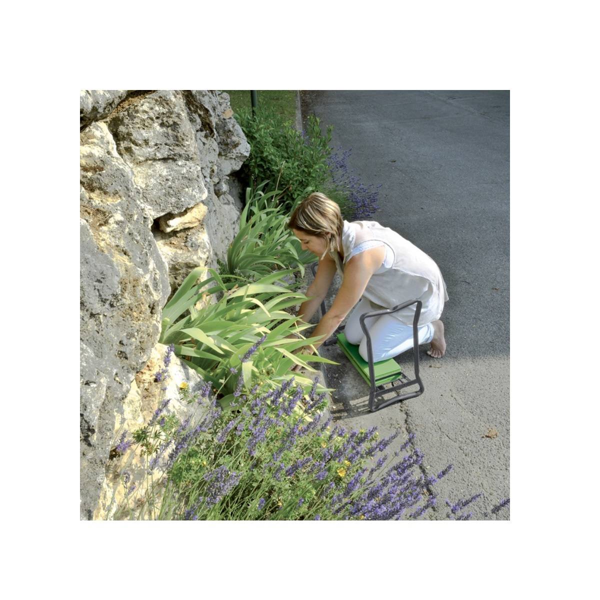 Ribimex - Banc agenouilloir de jardinage pliable - Imagen 4