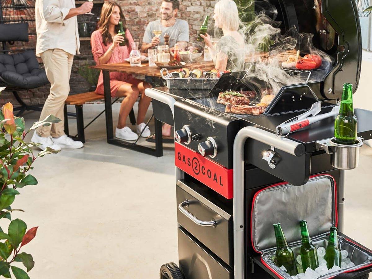 Char-broil - Barbecue à gaz et à charbon Gas2Coal 2.0 2B + Kit 3 ustensiles - Char-Broil - Imagen 5