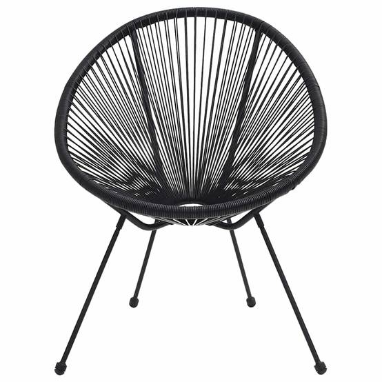 Vidaxl - Ensemble à dîner d'extérieur 5 pcs-Salons de jardin Rotin PVC Noir - Image 6
