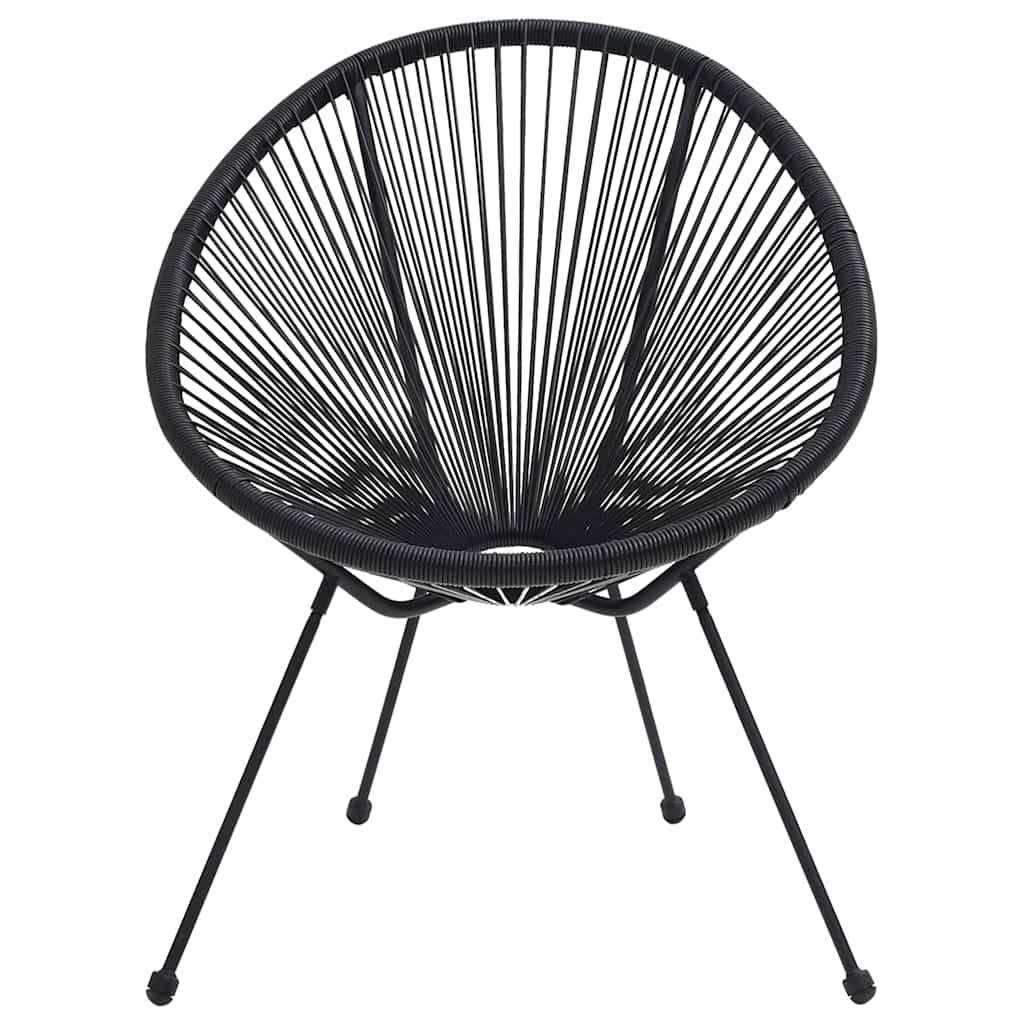 Vidaxl - Ensemble à dîner d'extérieur 5 pcs-Salons de jardin Rotin PVC Noir - Image 6