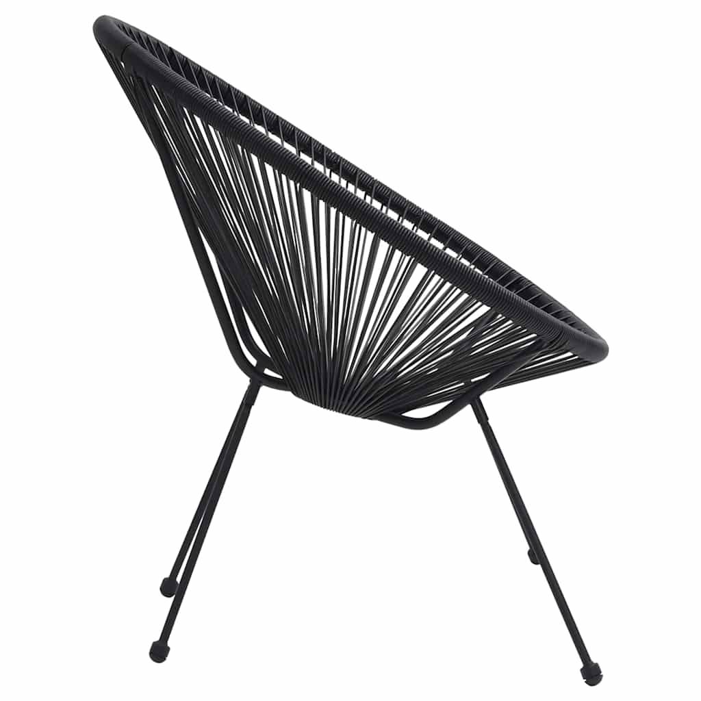Vidaxl - Ensemble à dîner d'extérieur 5 pcs-Salons de jardin Rotin PVC Noir - Image 7