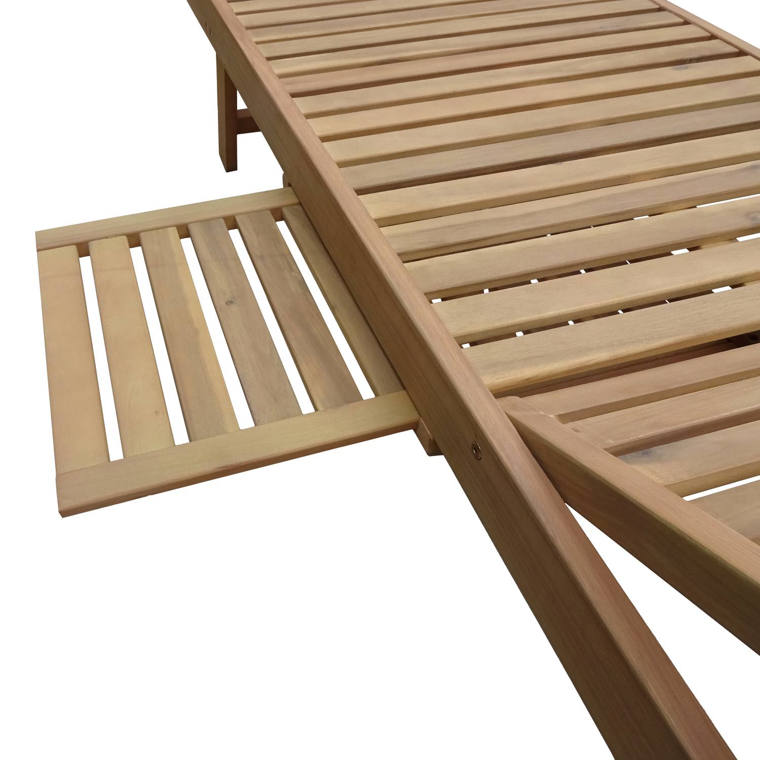 Bain de soleil pliant en acacia KANAWA - HAPPY GARDEN - Imagen 6
