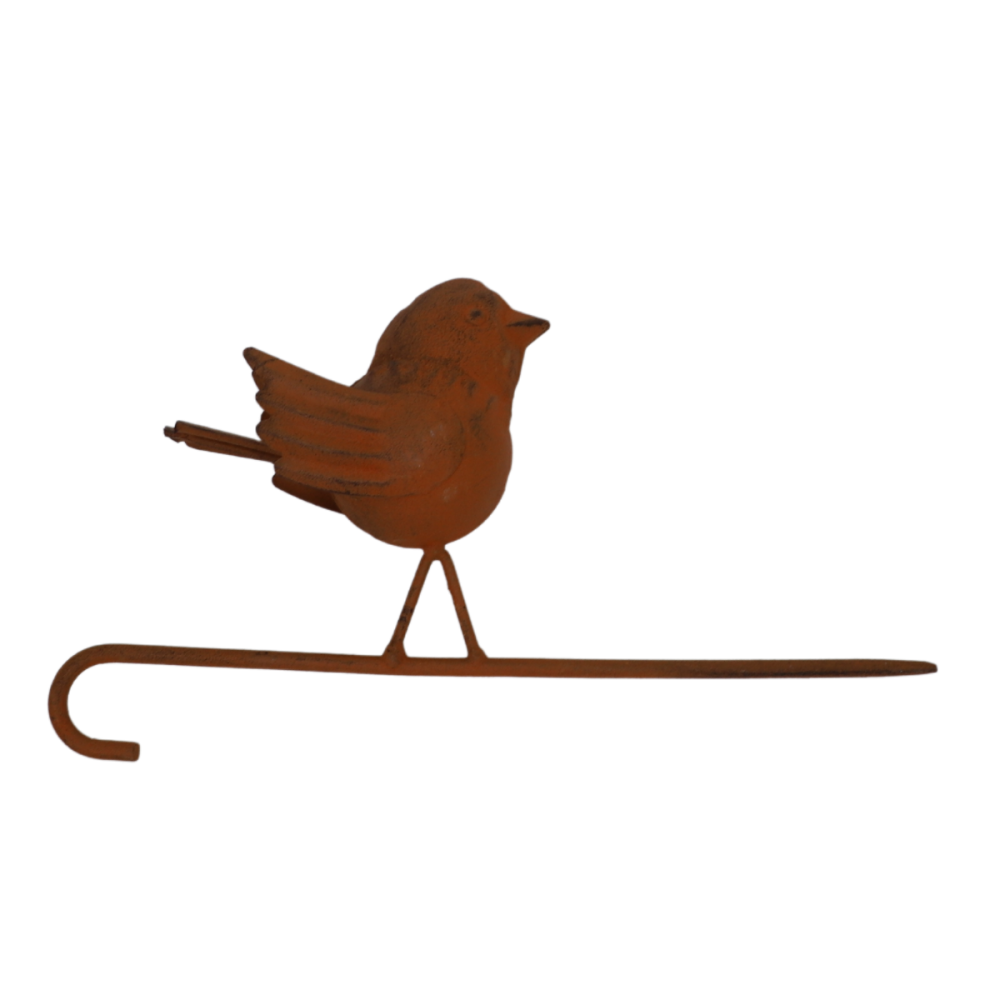 ~ Pic Oiseau en métal marron 21 x 5 x 10 cm Chemin de campagne - Imagen 1