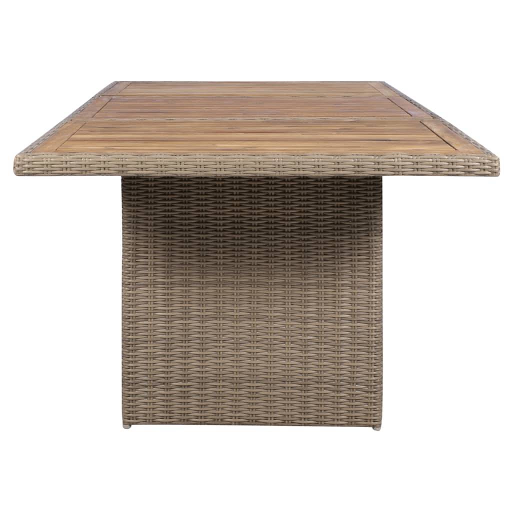 Helloshop26 - Salon de jardin meuble d'extérieur ensemble de mobilier avec coussins 9 pièces résine tressée marron - Imagen 5