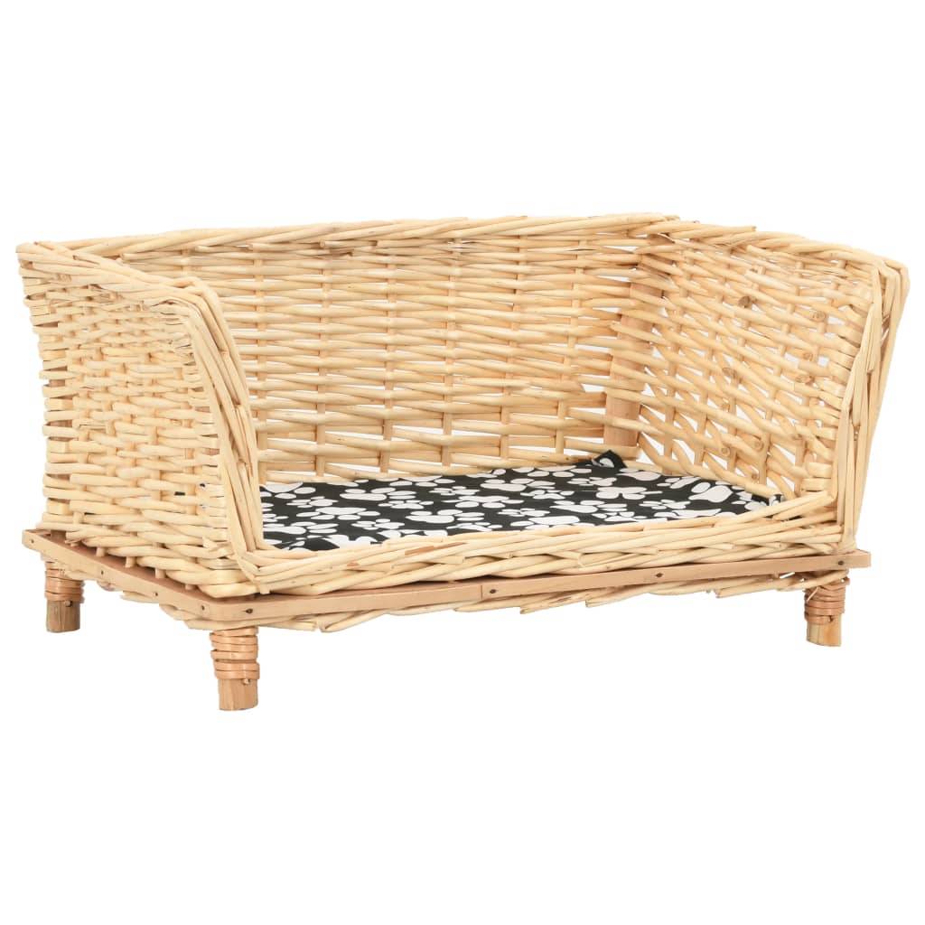 Vidaxl - Panier pour chiens avec coussin 50x33x30 cm Saule naturel vidaXL 170773 - Imagen 1