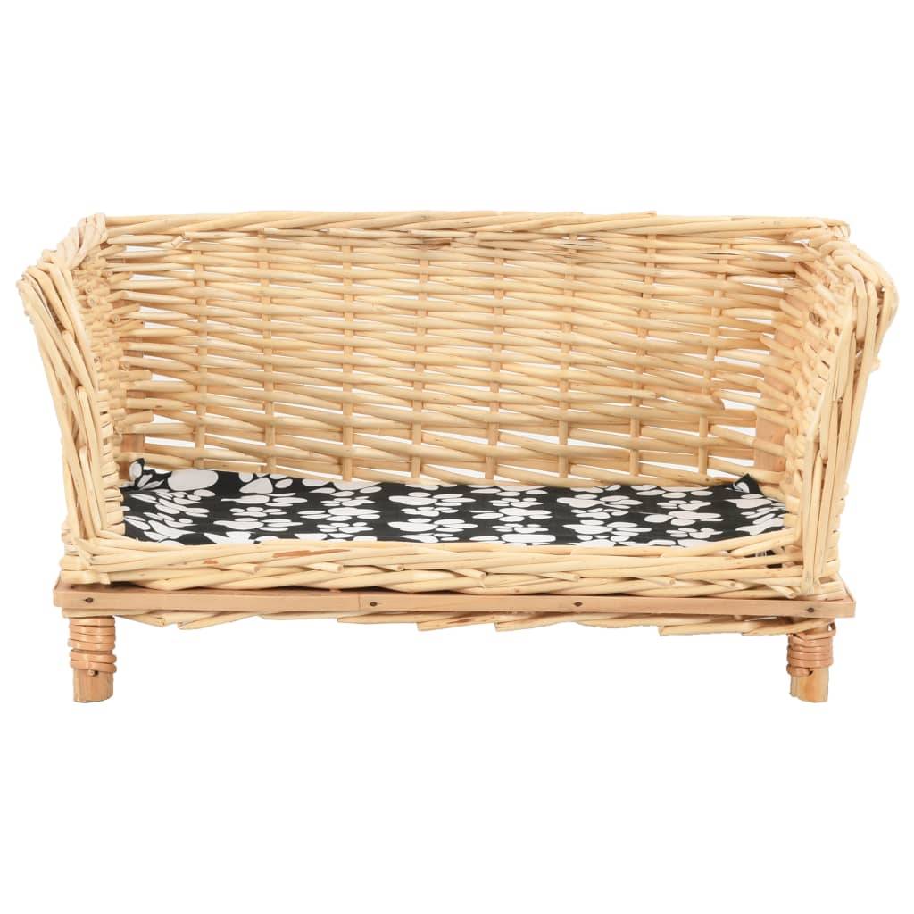 Vidaxl - Panier pour chiens avec coussin 50x33x30 cm Saule naturel vidaXL 170773 - Imagen 2